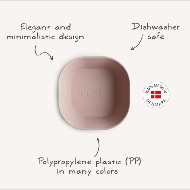 Σετ 2 Τετράγωνα Μπωλ PP Blush - Mushie