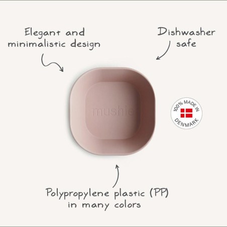 Σετ 2 Τετράγωνα Μπωλ PP Blush - Mushie