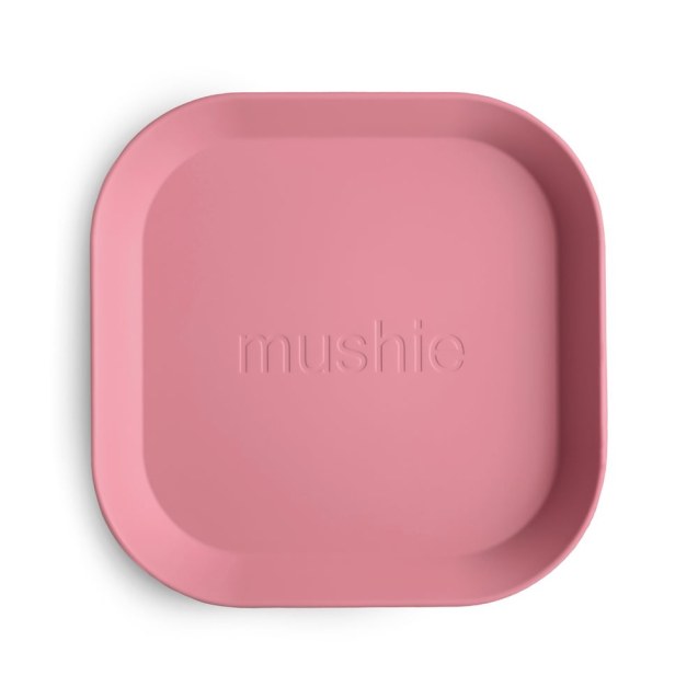 Σετ 2 Τετράγωνα Πιάτα PP Dusty Rose   - Mushie