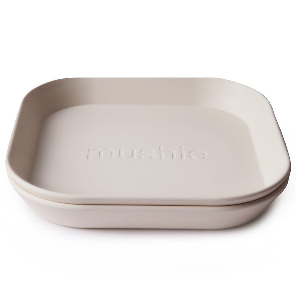 Σετ 2 Τετράγωνα Πιάτα PP Ivory - Mushie