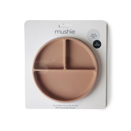 Πιάτο Σιλικόνης με Χωρίσματα & Αντιολισθητική Βάση Blush - Mushie