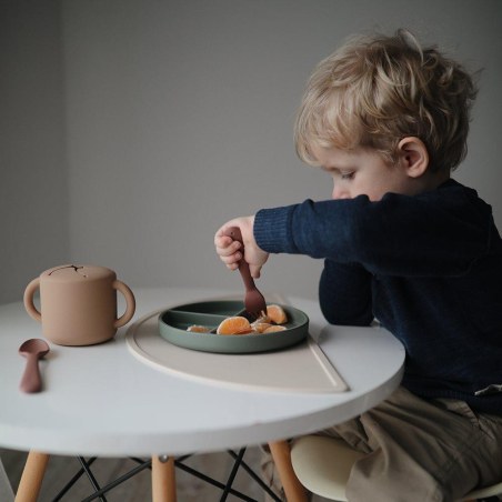 Πιάτο Σιλικόνης με Χωρίσματα & Αντιολισθητική Βάση Stone - Mushie