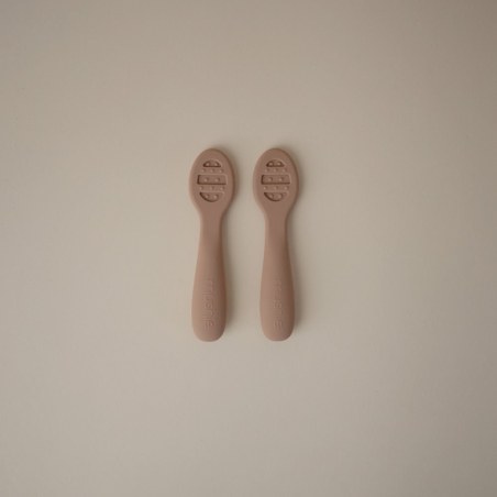 Σετ 2 Εκπαιδευτικά Κουταλάκια Σιλικόνης Natural/Shifting Sand - 2 Pack - Mushie