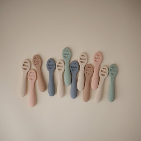 Σετ 2 Εκπαιδευτικά Κουταλάκια Σιλικόνης Tradewinds/Shifting Sand - 2 Pack - Mushie