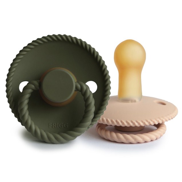 Σετ 2 Πιπίλες Latex FRIGG Rope Croissant/Olive...