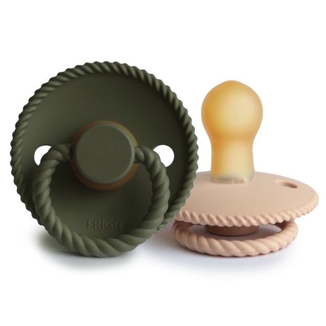 Σετ 2 Πιπίλες Latex FRIGG Rope Croissant/Olive...