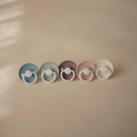 Σετ 2 Πιπίλες Latex Νυκτός FRIGG Rope Stone Blue/Sage 6-18 Μηνών