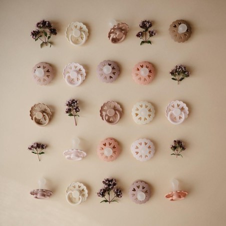 Σετ 2 Πιπίλες Σιλικόνης FRIGG Fairytale White Lilac/Pretty in Peach 6-18 Μηνών