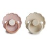 Σετ 2 Πιπίλες Latex FRIGG Daisy Biscuit/Cream 0-6 Μηνών