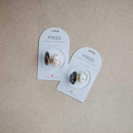 Σετ 2 Πιπίλες Latex Νυκτός FRIGG Daisy French Gray/Portobello 6-18 Μηνών