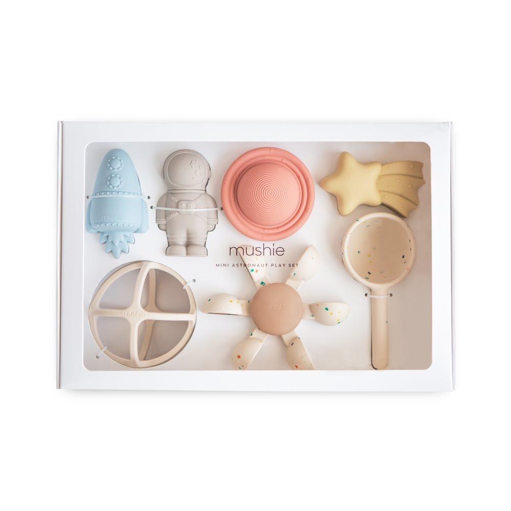 Σετ Δώρου 7 Παιχνιδιών Μπάνιου Σιλικόνης Mini Austronaut - Mushie