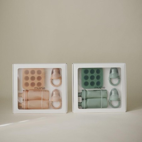 Σετ Δώρου 5 Ειδών Φαγητού Σιλικόνης Blush - Mushie