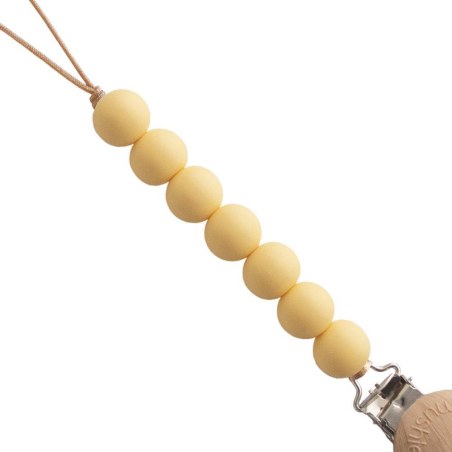 Κλιπ για Πιπίλες Halo Muted Yellow - Mushie