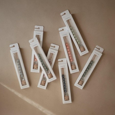 Κλιπ για Πιπίλες Halo Muted Yellow - Mushie