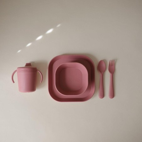 Σετ 2 Τετράγωνα Μπωλ PP Dusty Rose - Mushie