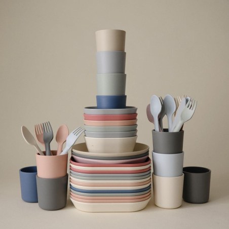 Σετ 2 Τετράγωνα Μπωλ PP Dusty Rose - Mushie