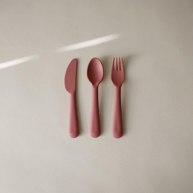 Σετ Κουτάλι Πηρούνι Μαχαίρι PP Dusty Rose Mushie