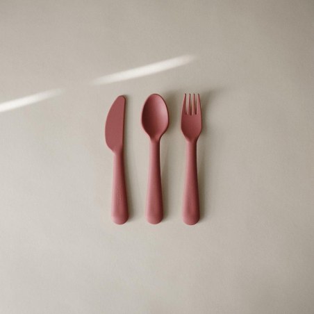 Σετ Κουτάλι Πηρούνι Μαχαίρι PP Dusty Rose Mushie