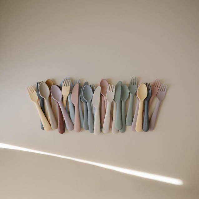 Σετ Κουτάλι Πηρούνι Μαχαίρι PP Powder Blue -...