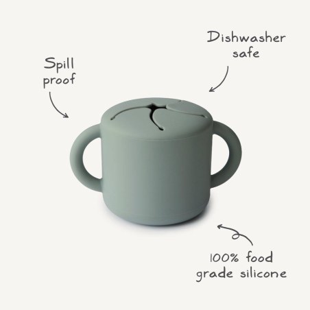 Αποθηκευτικό Κουπάκι Σιλικόνης με Χερούλια Cambridge Blue - Mushie