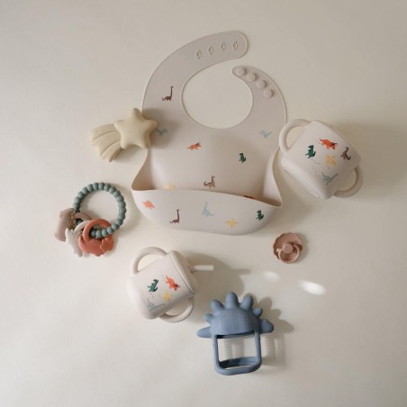 Αποθηκευτικό Κουπάκι Σιλικόνης με Χερούλια Dinosaurs - Mushie