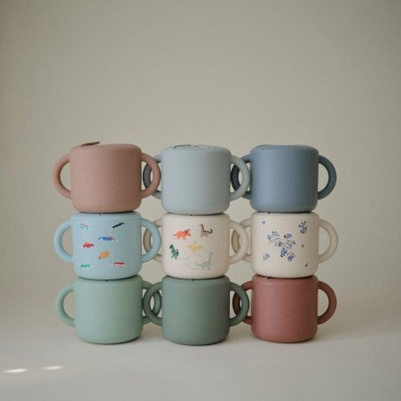 Αποθηκευτικό Κουπάκι Σιλικόνης με Χερούλια Dinosaurs - Mushie