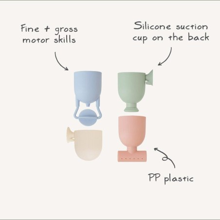 Σετ 4 Παιχνίδια Μπάνιου Σιλικόνης - Mushie