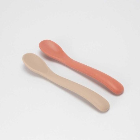 Σετ 2 Κουταλάκια Σιλικόνης - Teracotta&Sand - Trois Kilos Sept