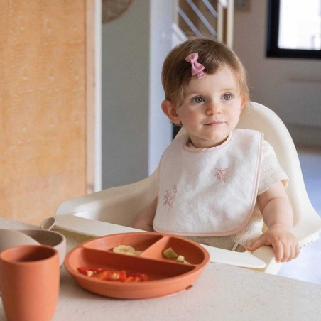 Σετ 6 Σαλιαρών 22x30cm - Pink Flower - Trois Kilos Sept