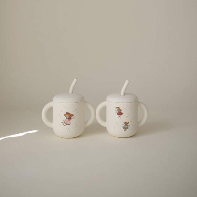 Ποτηράκι Σιλικόνης με Χερούλια και Καλαμάκι...