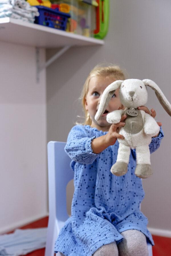 Λούτρινο Εκρού Κουνελάκι Organic Cotton Blend 18cm - CUTE