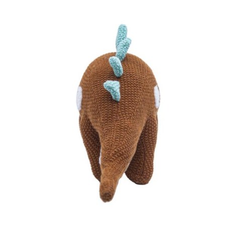 Λούτρινος Μικρός Καφέ Δεινόσαυρος Ethan 37x10cm - CUTE