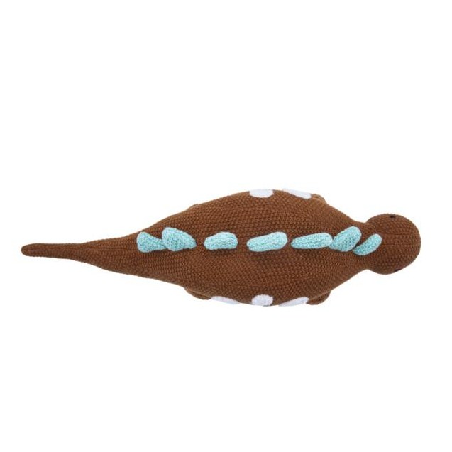 Λούτρινος Μικρός Καφέ Δεινόσαυρος Ethan 37x10cm...