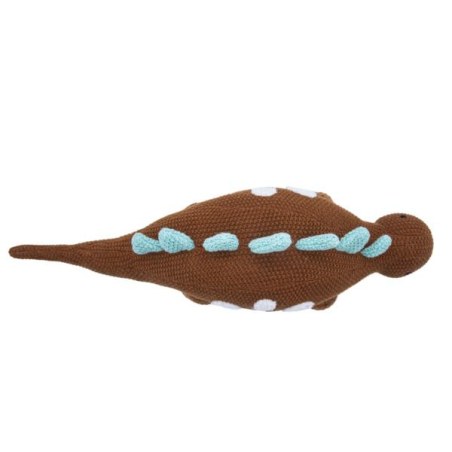 Λούτρινος Μικρός Καφέ Δεινόσαυρος Ethan 37x10cm - CUTE