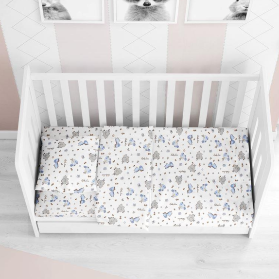 Σεντόνι Κούνιας Φανελένιο με Λάστιχο Dimcol Elephant 074...