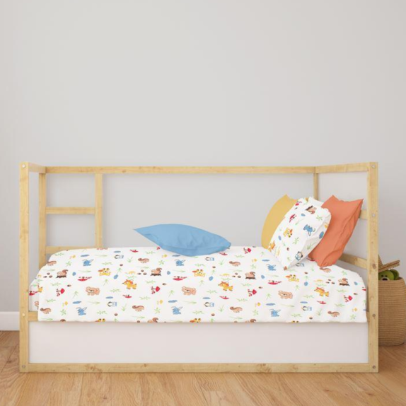 Σετ Σεντόνια Κούνιας Φανελένια 3 Τεμαχίων Dimcol Forest...