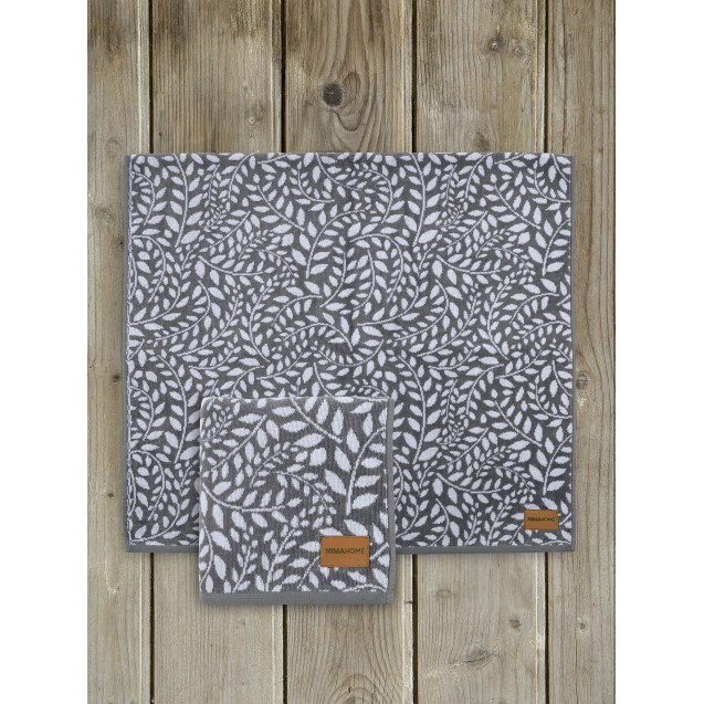 Πετσέτα Προσώπου Nima Ivy Μαύρο, Άσπρο 50x90
