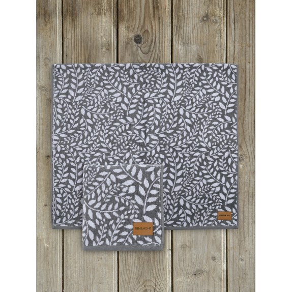 Πετσέτα Σώματος Nima Ivy Μαύρο, Άσπρο 70x140