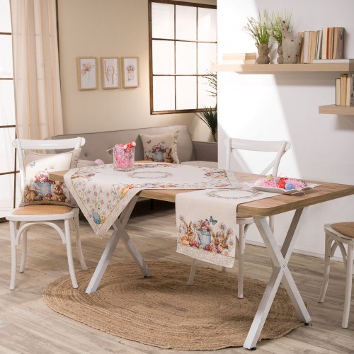 Καρέ &amp Τραβέρσα Teoran Ruby Σετ 2 τεμαχίων - 100x100cm &amp 40x100cm