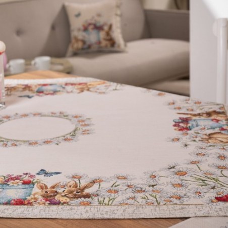 Καρέ &amp Τραβέρσα Teoran Ruby Σετ 2 τεμαχίων - 100x100cm &amp 40x100cm