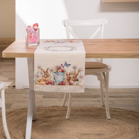 Καρέ &amp Τραβέρσα Teoran Ruby Σετ 2 τεμαχίων - 100x100cm &amp 40x100cm