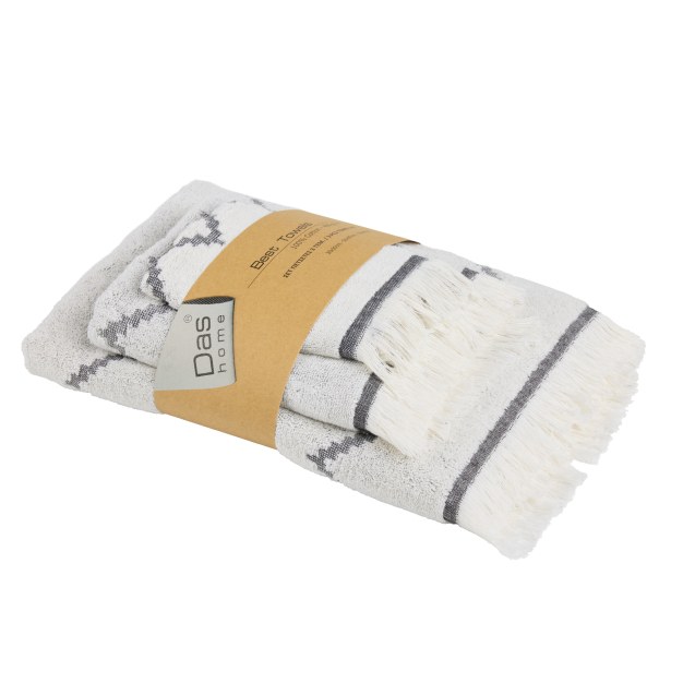 Σετ Πετσέτες 3 Τεμαχίων Das Home 0873 Black...