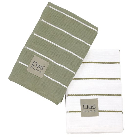Σετ Ποτηρόπανα 2 Τεμαχίων Das Home 0885 Olive 40x60