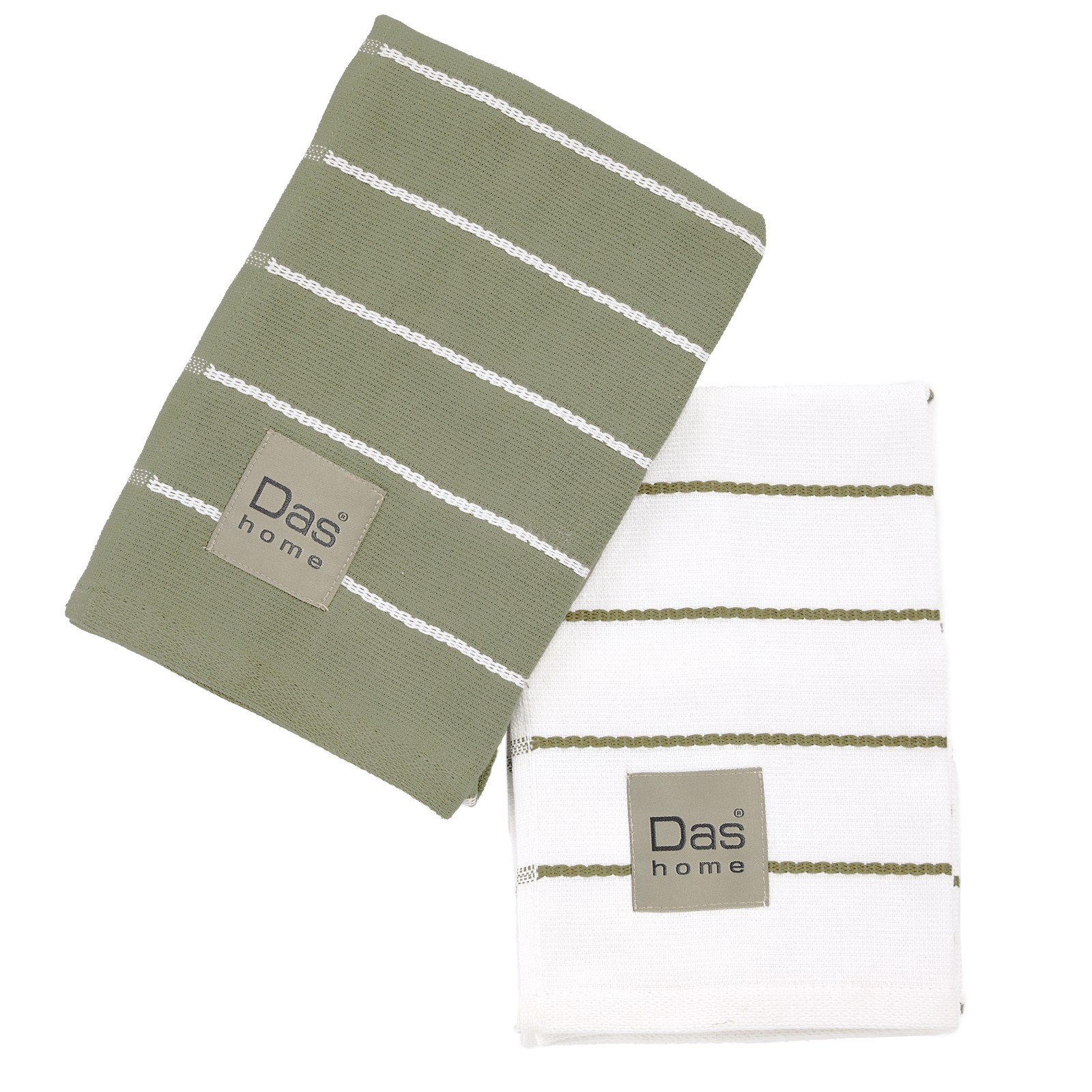 Σετ Ποτηρόπανα 2 Τεμαχίων Das Home 0885 Olive 40x60