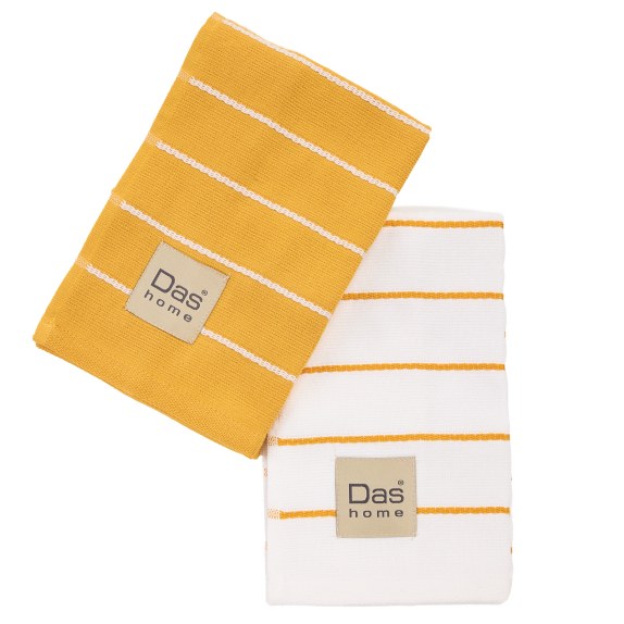 Σετ Ποτηρόπανα 2 Τεμαχίων Das Home 0887 Ochre 40x60