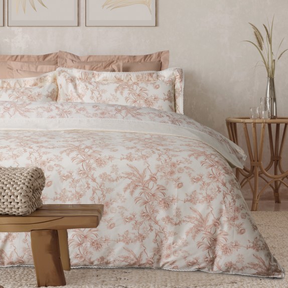 Σετ Σεντόνια King Size 4 Τεμαχίων Das Home 1717 Cream-Teracotta 250x270