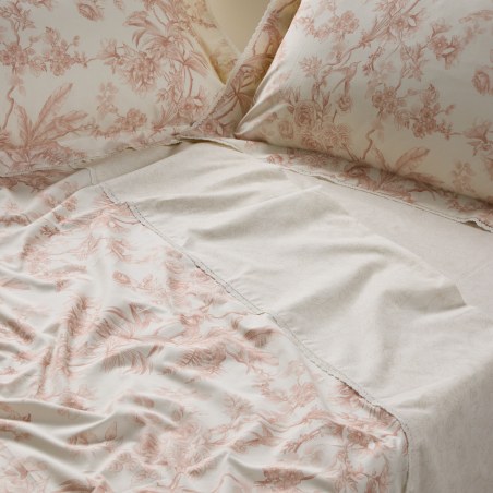 Σετ Σεντόνια King Size 4 Τεμαχίων Das Home 1717 Cream-Teracotta 250x270
