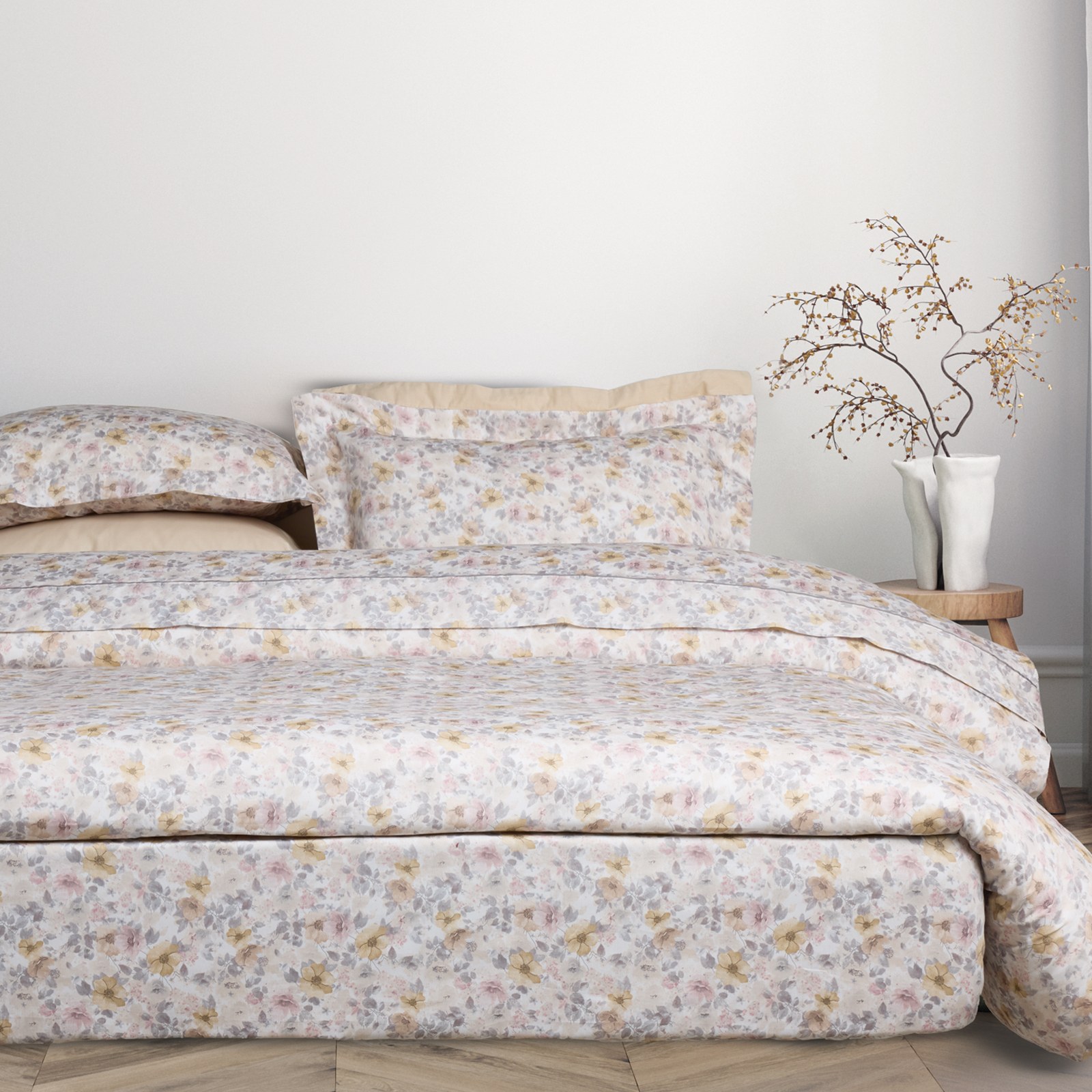 Σετ Σεντόνια Υπέρδιπλα 4 Τεμαχίων Das Home 1720 Ecru-Grey-Nude-Ochre 240x260