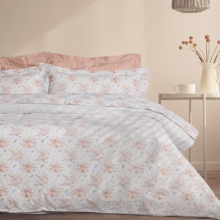 Σετ Παπλωματοθήκη Υπέρδιπλη 3 Τεμαχίων Das Home 3181 Cream-Grey 220x240