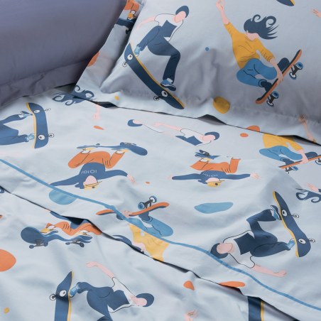 Σετ Παιδικά Σεντόνια Μονά 3 Τεμαχίων Das Kids 4985 Grey 170x260